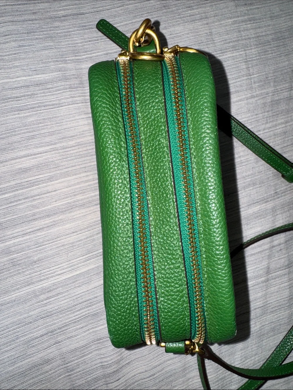 Tory Burch Emerald Green Perry Bombe Mini Bag